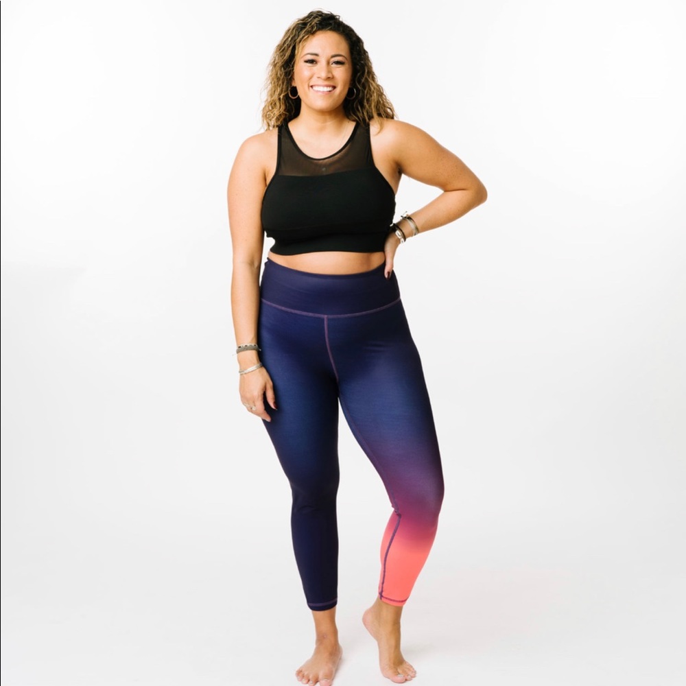 Purple ZYIA Ombre Light n Tight Hi-Rise 7/8 24" Size 6-8